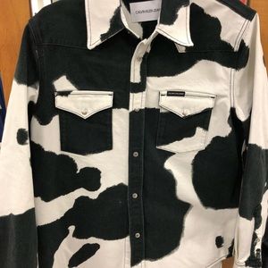 calvin klein cow print jeans